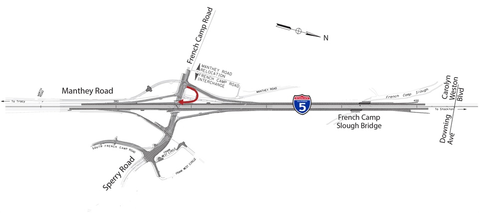 New Southbound Ramp at I-5/French Camp Road